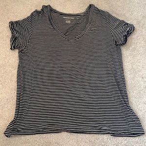 Black and white striped tee